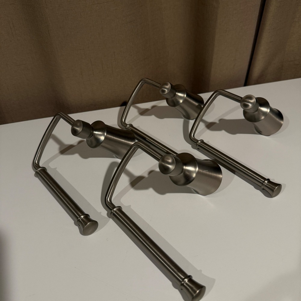 Moen Brushed Nickel Wall Mount Toilet Paper Holder Set of 4 Modern Bathroom‎